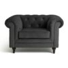 Habitat Chesterfield Velvet Armchair - Charcoal