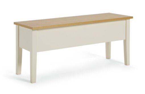 Habitat Chicago Solid Wood Storage Bench - Off White