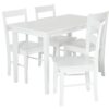 Habitat Chicago Table & 4 Chairs - White