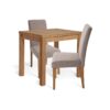 Habitat Clifton Wood Dining Table & 2 Brown Chairs