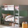 Habitat Detachable Bunk Bed and 2 Kids Mattresses - Grey