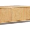 Habitat Grooved Storage 3 Door Corner TV Unit - Light Wood