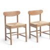 Habitat Hanna Pair of Wood Dining Chairs - Oak