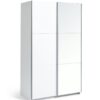 Habitat Holsted Small White & Mirror Wardrobe