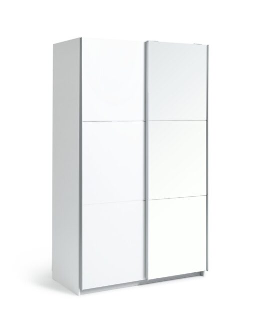 Habitat Holsted Small White & Mirror Wardrobe