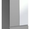 Habitat Jenson 2 Door 2 Drawer Mirror Wardrobe - Grey Gloss