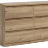 Habitat Jenson 3+3 Drawer Chest - Oak Effect