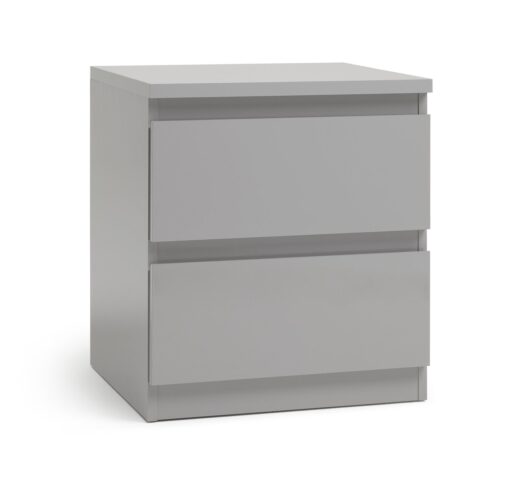 Habitat Jenson Gloss 2 Bedside Tables Set - Grey