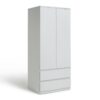 Habitat Jenson Gloss 2 Door 2 Drawer Wardrobe - White