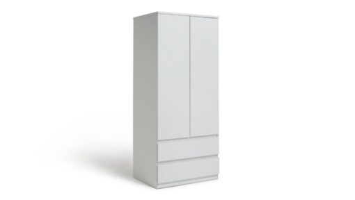 Habitat Jenson Gloss 2 Door 2 Drawer Wardrobe - White