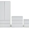 Habitat Jenson Gloss 3 Piece 2 Door Wardrobe Set - White