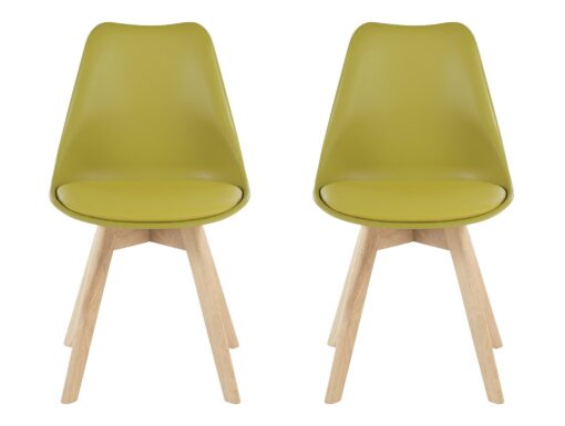 Habitat Jerry Pair of Dining Chair - Yellow