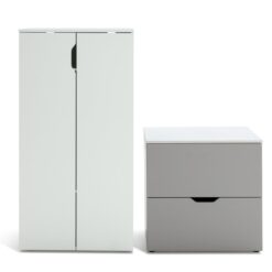 Habitat Kids Pod 2 Piece 2 Door Wardrobe Set - White & Grey