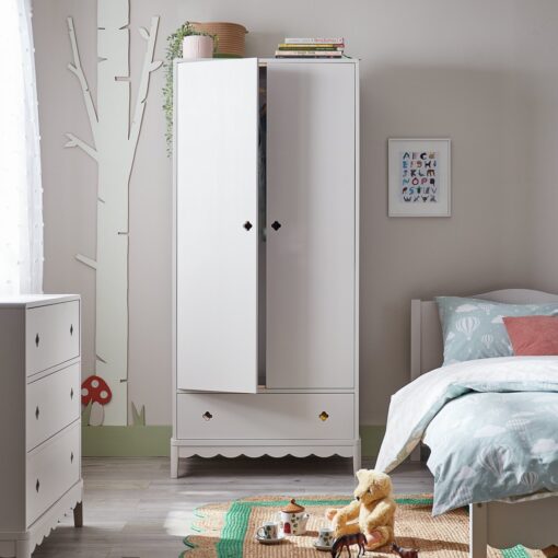 Habitat Kids Serena 2 Door 1 Drawer Wardrobe - Ivory