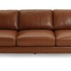 Habitat Leone Leather 4 Seater Sofa - Tan