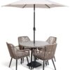 Habitat Malta 4 Seater Rattan Effect Patio Set - Natural