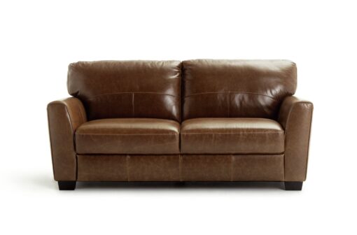 Habitat Milford Leather 3 Seater Sofa - Tan