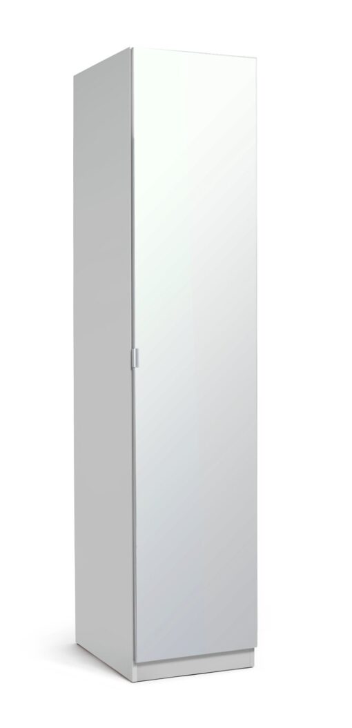 Habitat Munich 1 Door Mirror Wardrobe - White