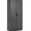 Habitat Munich Panelled 2 Door Wardrobe - Anthracite