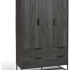 Habitat Nomad 3 Door 4 Drawer Wardrobe - Black