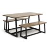 Habitat Nomad Oak Effect Dining Table & 2 Benches