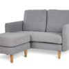 Habitat Remi Fabric 2 Seater Chaise Sofa in a box-Light Grey