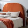 Habitat Rolland Velvet Kingsize Headboard - Orange