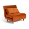 Habitat Roma Velvet Fabric Chairbed - Orange