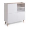 Habitat Skandi 3 Door Sideboard - White Two Tone