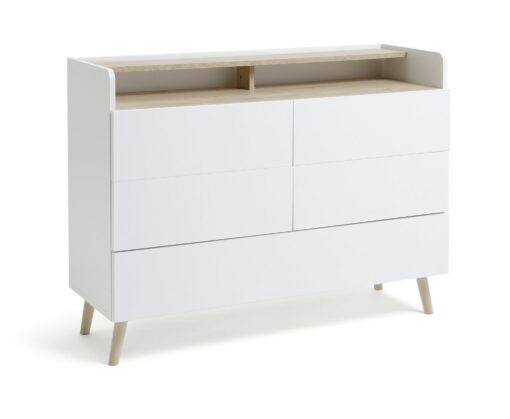 Habitat Skandi 4+1 Drawer Chest - White Two Tone