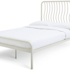 Habitat Wave Kingsize Metal Bed Frame - Off White