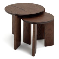 Habitat Xylo Solid Wood Nest of 2 Tables - Walnut