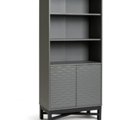 Habitat Zander Tall Textured Bookcase - Grey