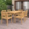 Hachi Rectangular 7 - Piece 6 - Person 150Cm L Outdoor Table Set