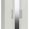 Hatfield 3 Door Mirror Wardrobe - White Gloss