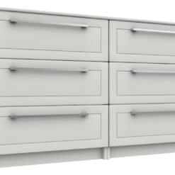 Hatfield 3+3 Drawer Chest - White Gloss