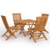 Hilton House of Hampton 5 Piece Garden Dining Set Solid Teak Wood