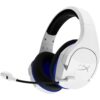 HyperX Cloud Stinger Core - Wireless Gaming Headset, for PS4, PS5, PC, Lightweight, Durable Steel Sliders, Noise-Cancelling Microphone - White
