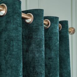 Hyperion Selene Chenille Curtain - Teal - 168X229cm