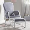 Ickle Bubba Dursley Rocking Chair and Stool - Pearl Grey