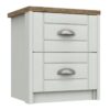 Kielder 2 Drawer Bedside Table - White