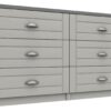 Kielder 3 + 3 Drawer Chest - Grey