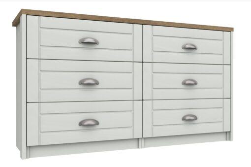 Kielder 3 + 3 Drawer Chest - White