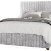 LLB Estella Velvet Double Ottoman Bedframe - Silver