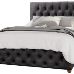 LLB Luna Velvet Kingsize Ottoman Bedframe - Black