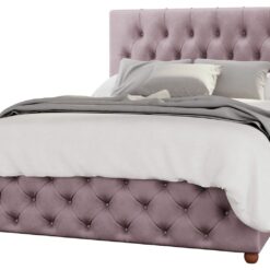 LLB Luna Velvet Kingsize Ottoman Bedframe - Blush