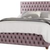 LLB Seren Velvet Double Ottoman Bedframe - Blush