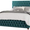 LLB Seren Velvet Double Ottoman Bedframe - Emerald