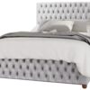 LLB Seren Velvet Double Ottoman Bedframe - Silver