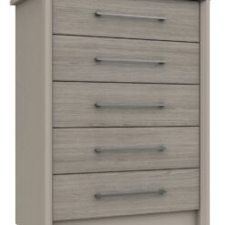 Lancaster 5 Drawer Chest - Grey